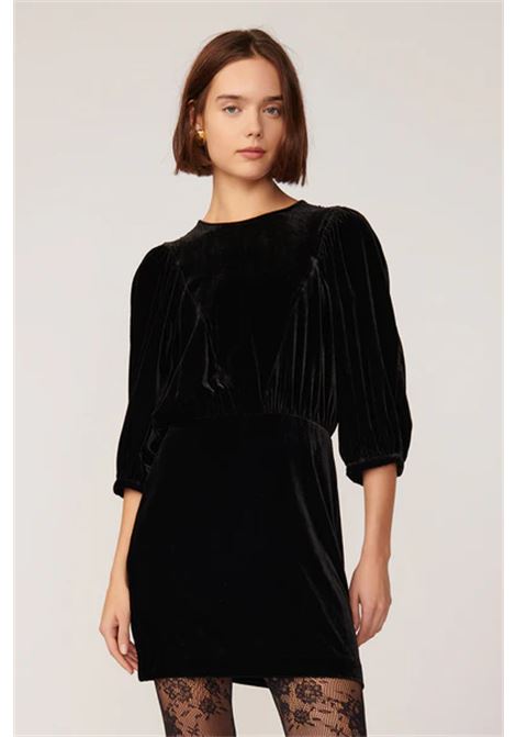 Des Petits Hauts Landria Noir Viscose Velvet Dress Des Petits Hauts |  | 1H250500NOIR